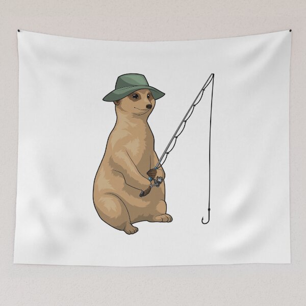 Item preview, Meerkat Angler Fishing rod Fishing designed and sold by Snabdesign84.
