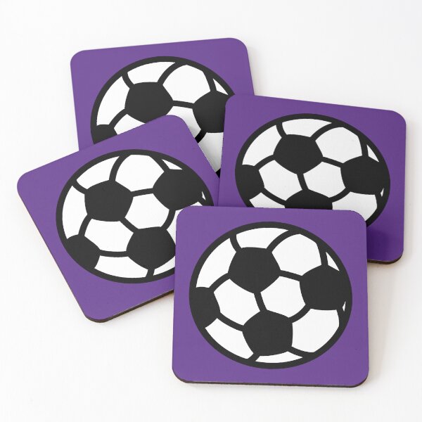 Item preview, Soccer Ball with Purple Background Design designed and sold by beccaveedesigns.