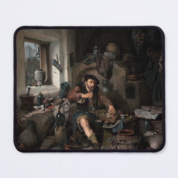 Item preview, The Alchemist | Cornelis Bega | 1663 Dutch Golden Age Science Art designed and sold by CJET.