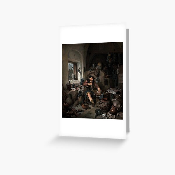 Item preview, The Alchemist | Cornelis Bega | 1663 Dutch Golden Age Science Art designed and sold by CJET.