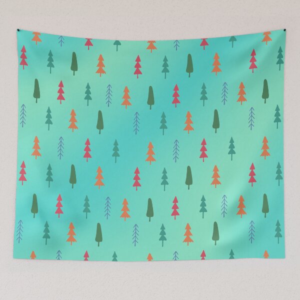 Item preview, Turquoise christmas tree pattern designed and sold by reka88.