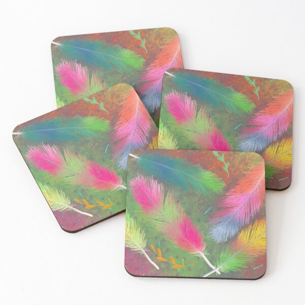 Item preview, Multi-colored feathers and leaves designed and sold by Artful Things.