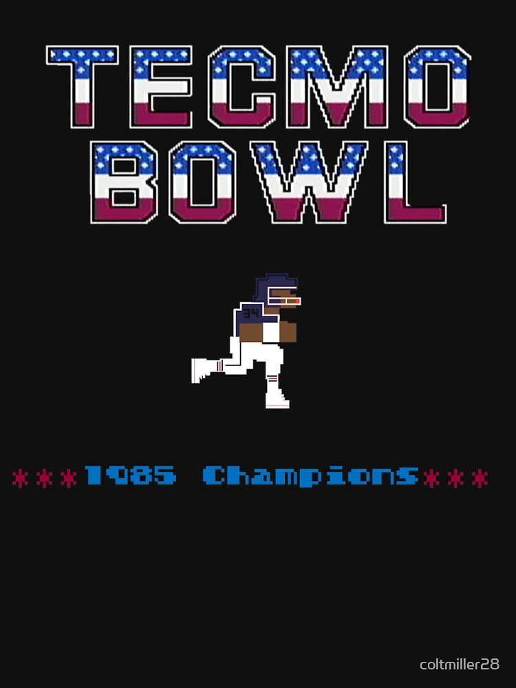 Tecmo Bowl Champion Tee - Back Design