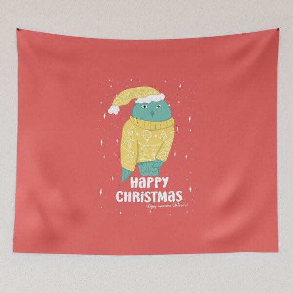 Item preview, Happy Christmas Ugly Sweater  -  Owls Greetings collection - RGY designed and sold by MaddaMom.