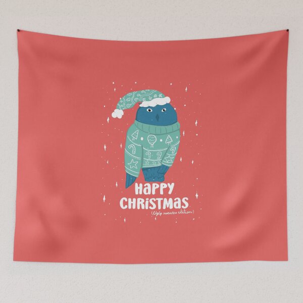 Item preview, Happy Christmas Ugly Sweater  -  Owls Greetings collection - RBY designed and sold by MaddaMom.