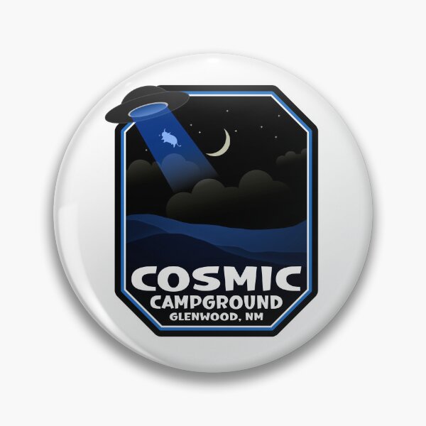 Item preview, Cosmic Campground Park Badge for Astronomers, Star Gazers, Campers, Overlanders, Glamping, Boondocking, HIking, Fishing, Outdors, Alien and UFO fans designed and sold by Mount-Molehill.