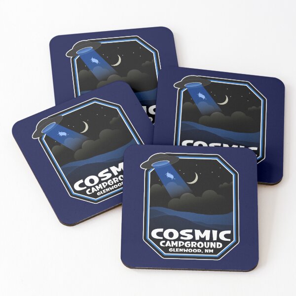 Item preview, Cosmic Campground Park Badge for Astronomers, Star Gazers, Campers, Overlanders, Glamping, Boondocking, HIking, Fishing, Outdors, Alien and UFO fans designed and sold by Mount-Molehill.