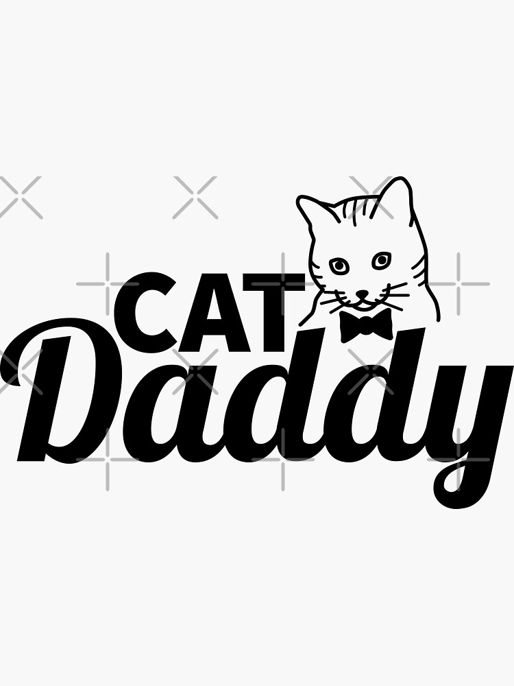 "Cat daddy funny cat with Bow tie" Sticker for Sale by sanartstudio