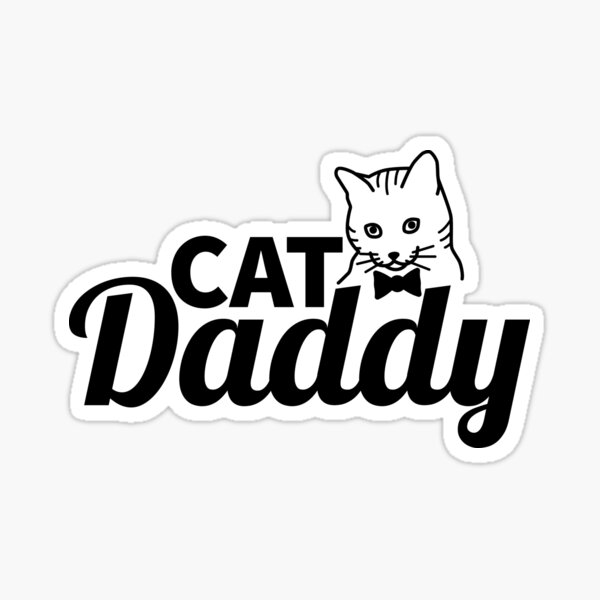 "Cat daddy funny cat with Bow tie" Sticker for Sale by sanartstudio