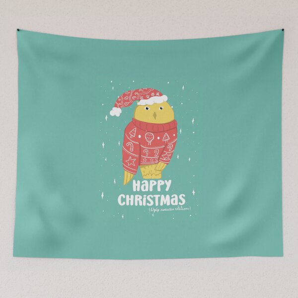 Item preview, Happy Christmas Ugly Sweater  -  Owls Greetings collection - BGR designed and sold by MaddaMom.