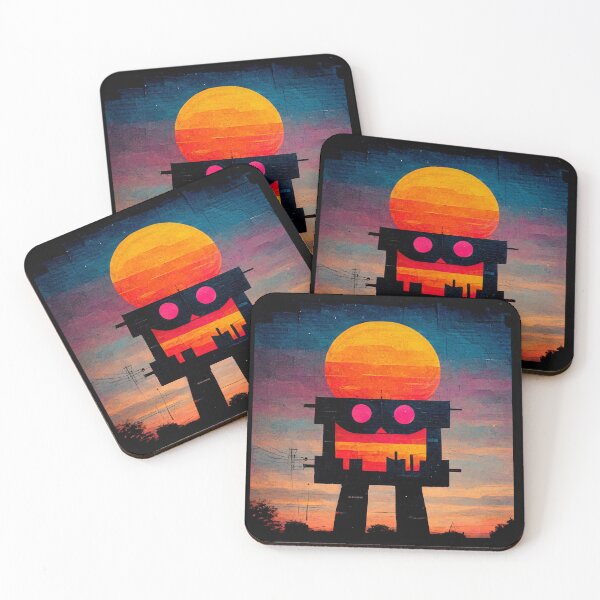 Item preview, Happy Robot Street Art Decoration Colorful Sun Gift designed and sold by LADistrictGarb.
