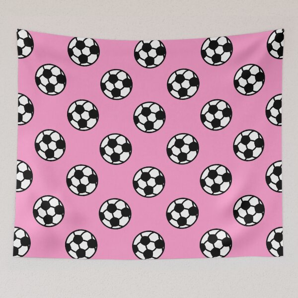 Item preview, Soccer Ball with Pink Background Pattern designed and sold by beccaveedesigns.