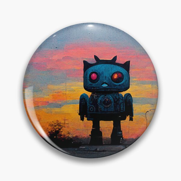 Item preview, Lone Robot Street Art Decoration Colorful Sun Gift designed and sold by LADistrictGarb.