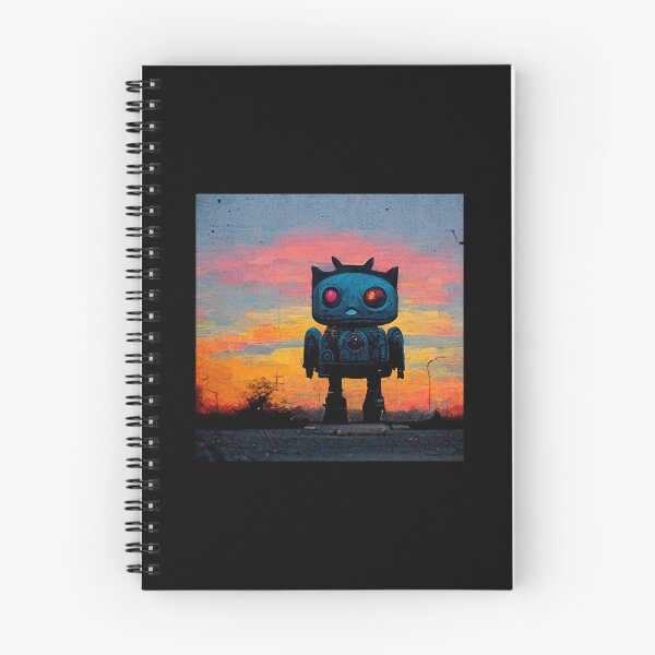 Item preview, Lone Robot Street Art Decoration Colorful Sun Gift designed and sold by LADistrictGarb.