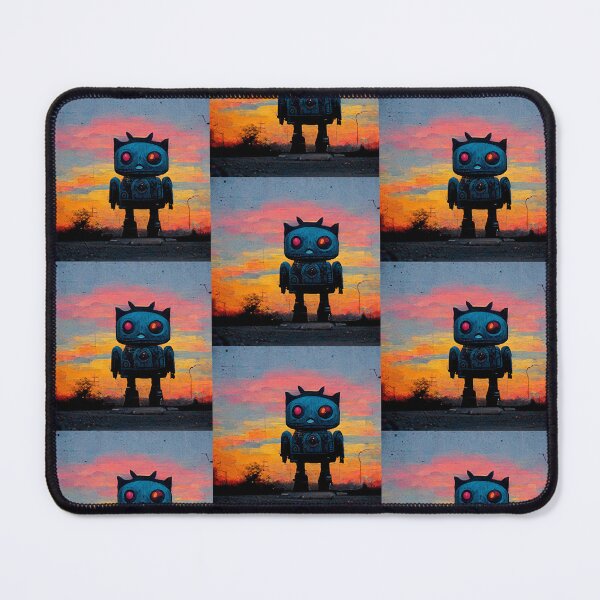 Item preview, Lone Robot Street Art Decoration Colorful Sun Gift designed and sold by LADistrictGarb.