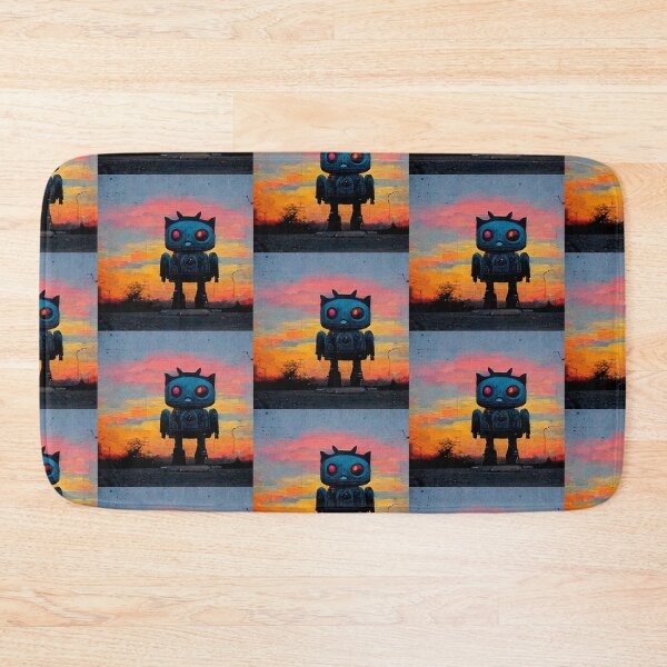 Item preview, Lone Robot Street Art Decoration Colorful Sun Gift designed and sold by LADistrictGarb.