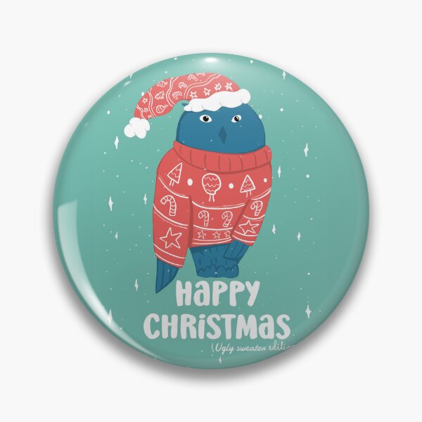 Item preview, Happy Christmas Ugly Sweater  -  Owls Greetings collection - GBR designed and sold by MaddaMom.