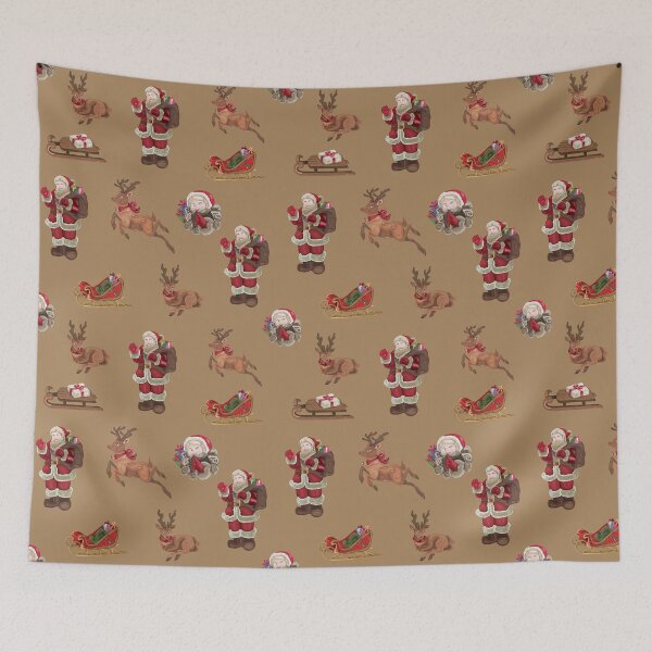 Item preview, Beige Christmas pattern designed and sold by reka88.