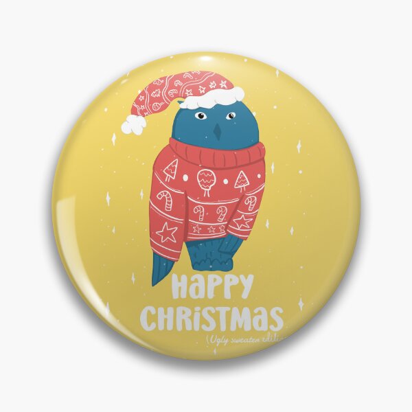 Item preview, Happy Christmas Ugly Sweater  -  Owls Greetings collection - YBR designed and sold by MaddaMom.
