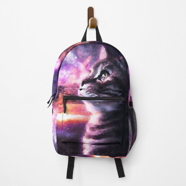 Item preview, Tabby cat looking at nebula sky designed and sold by tinytiger77.