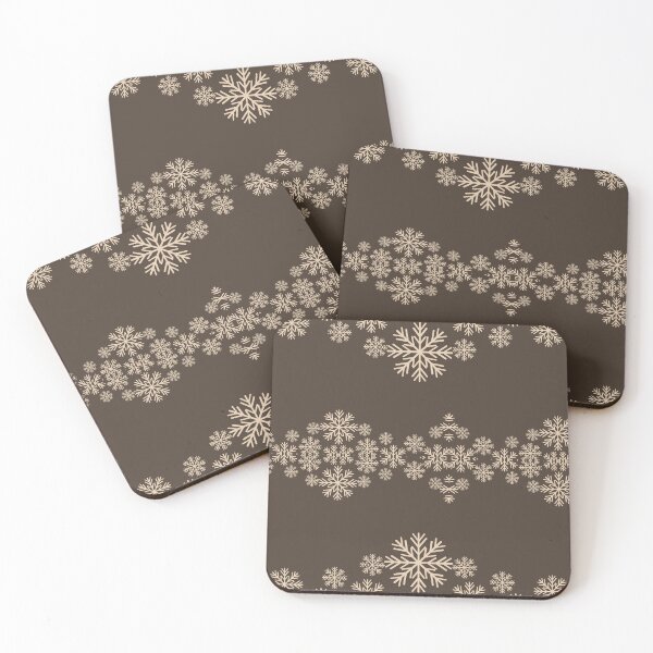 Item preview, Dark brown snowflakes Christmas pattern designed and sold by reka88.