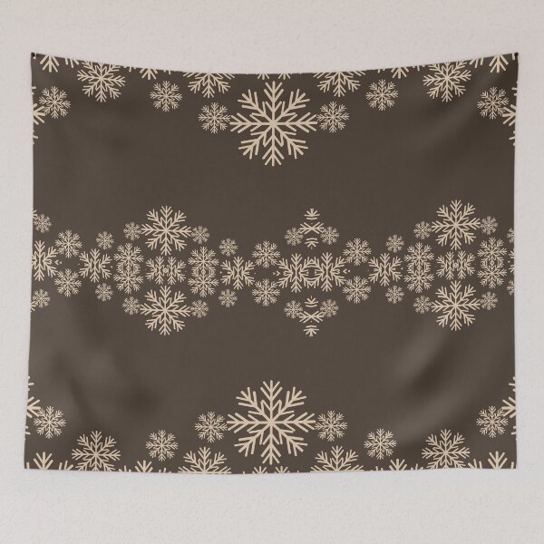 Item preview, Dark brown snowflakes Christmas pattern designed and sold by reka88.