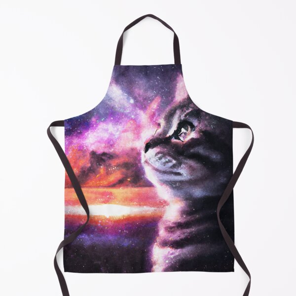 Item preview, Tabby cat looking at nebula sky designed and sold by tinytiger77.