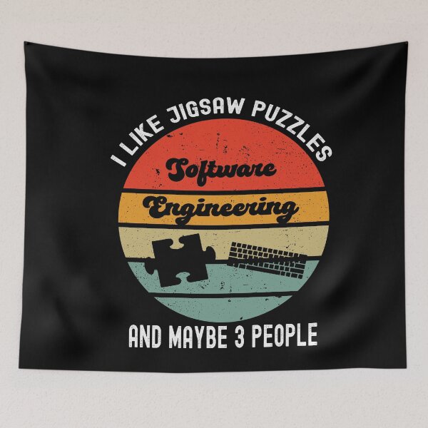 Item preview, I Like Jigsaw Puzzles Puzzle Lover Funny Software Engineering designed and sold by SharpThreadZ.