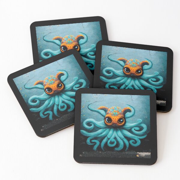 Item preview, Cute Magical Octopus Colorful Aqua Gift designed and sold by LADistrictGarb.