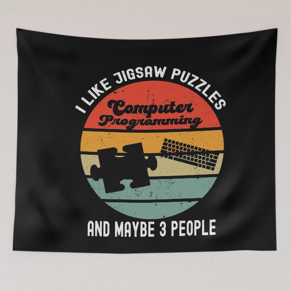 Item preview, I Like Jigsaw Puzzles Puzzle Lover Funny Computer Programming designed and sold by SharpThreadZ.