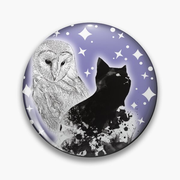 Item preview,  A CAT AND AN OWL, STARRY NIGHT CRYSTALS  designed and sold by FlutteringWings.