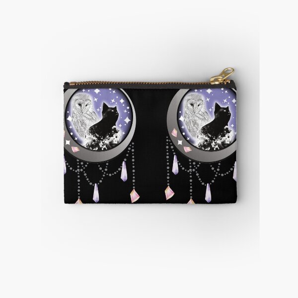 Item preview,  A CAT AND AN OWL, STARRY NIGHT CRYSTALS  designed and sold by FlutteringWings.