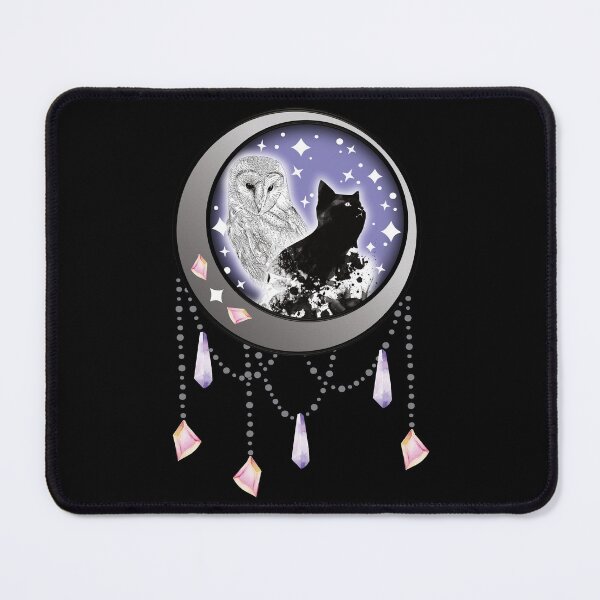Item preview, A CAT AND AN OWL, STARRY NIGHT CRYSTALS designed and sold by FlutteringWings.