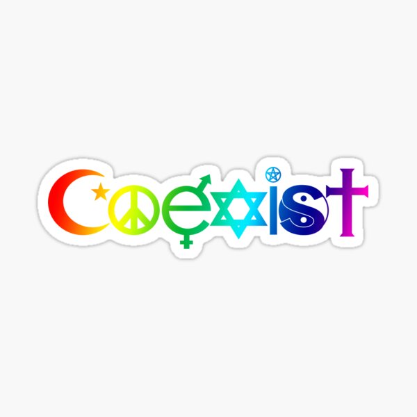 Rainbow Coexist Sticker