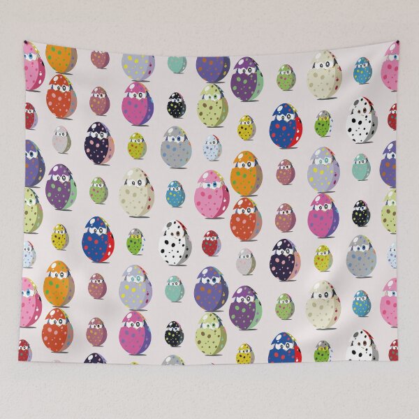 Item preview, Cute Penguins in colorful eggshells - Nifty Stories designed and sold by NiftyPenguins.