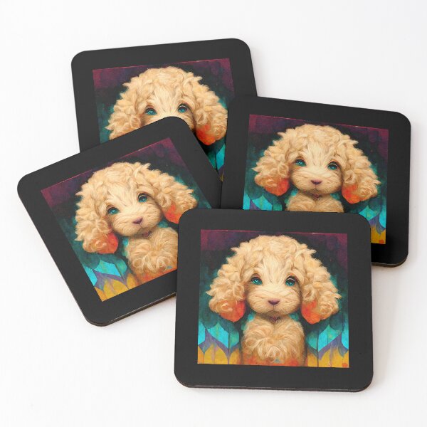 Item preview, Art Deco Style Goldendoodle Puppy Cartoon Dog Gift  designed and sold by Guarddogdrive.