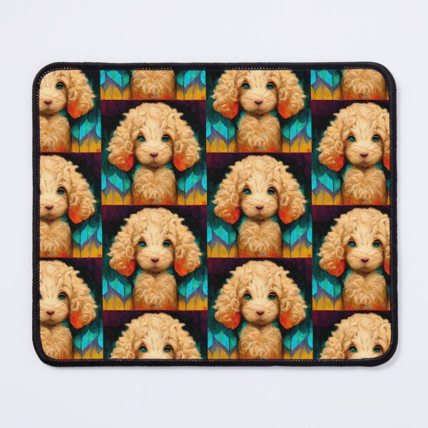 Item preview, Art Deco Style Goldendoodle Puppy Cartoon Dog Gift designed and sold by Guarddogdrive.