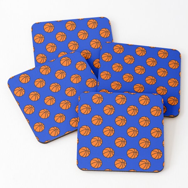 Item preview, Basketball with Blue Background Pattern designed and sold by beccaveedesigns.
