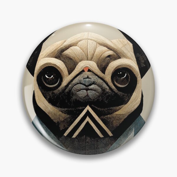 Item preview, Constructivism Artistic Pug Dog Painting Art Gift designed and sold by Guarddogdrive.