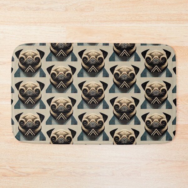 Item preview, Constructivism Artistic Pug Dog Painting Art Gift designed and sold by Guarddogdrive.