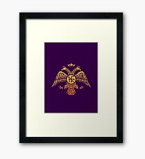 Byzantinische Adler-Symbol-Flagge Gerahmter Kunstdruck