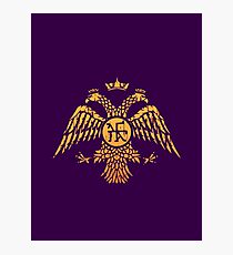 Byzantine Eagle Symbol Flag Photographic Print