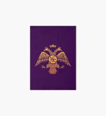Byzantine Eagle Symbol Flag Art Board