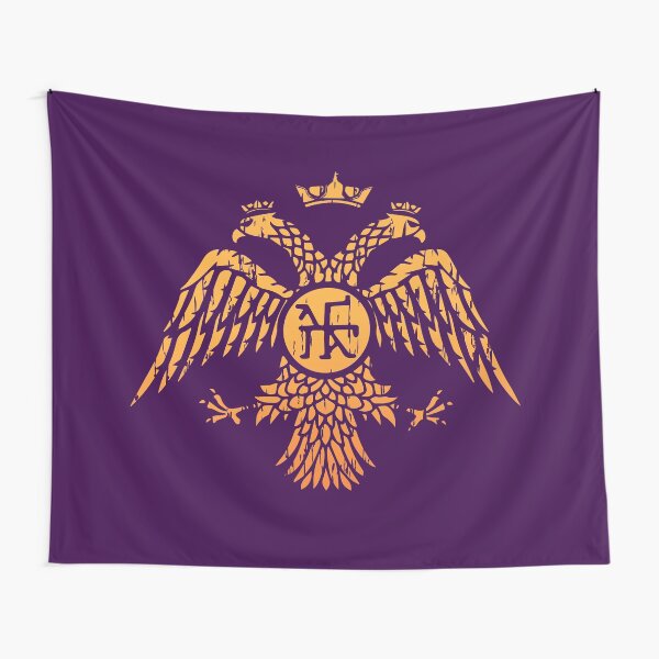 Byzantine Eagle Symbol Flag Tapestry