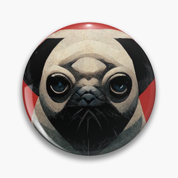 Item preview, Constructivism Artistic Serious Pug Dog Painting Art Gift designed and sold by Guarddogdrive.
