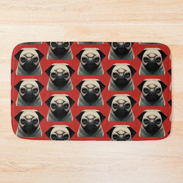Item preview, Constructivism Artistic Serious Pug Dog Painting Art Gift designed and sold by Guarddogdrive.
