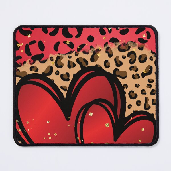 Item preview, Red heart Leopard Print cheetah pattern designed and sold by Sasikharn.