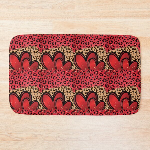 Item preview, Red heart Leopard Print cheetah pattern designed and sold by Sasikharn.