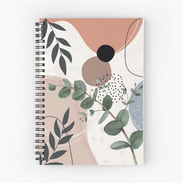 Item preview, Eucalyptus Branch Abstract Watercolor Tropical Boho Minimalist Art warm earthy tones pastel colors solid soft gradient shapes black I designed and sold by AbstractTrace.