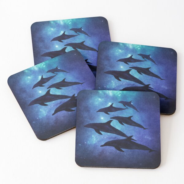 Item preview, School of dolphins swimming through the ocean designed and sold by tinytiger77.